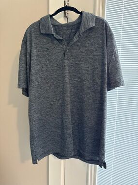 Men's Heather Gray Short Sleeve Polo Shirt
